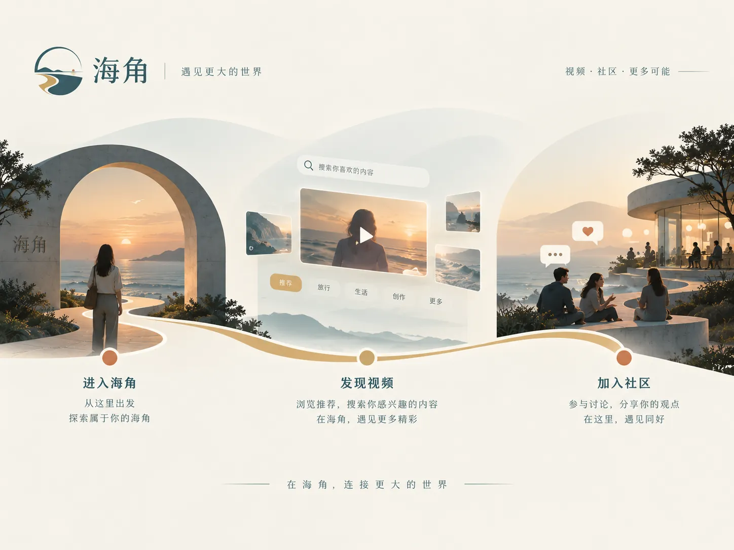 视频浏览与社区讨论关联